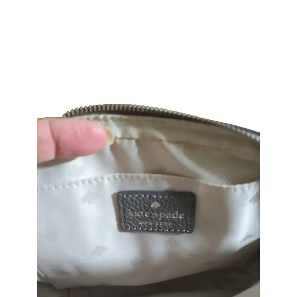Kate Spade Gray Mulberry Street Pyper double zipper crossbody
